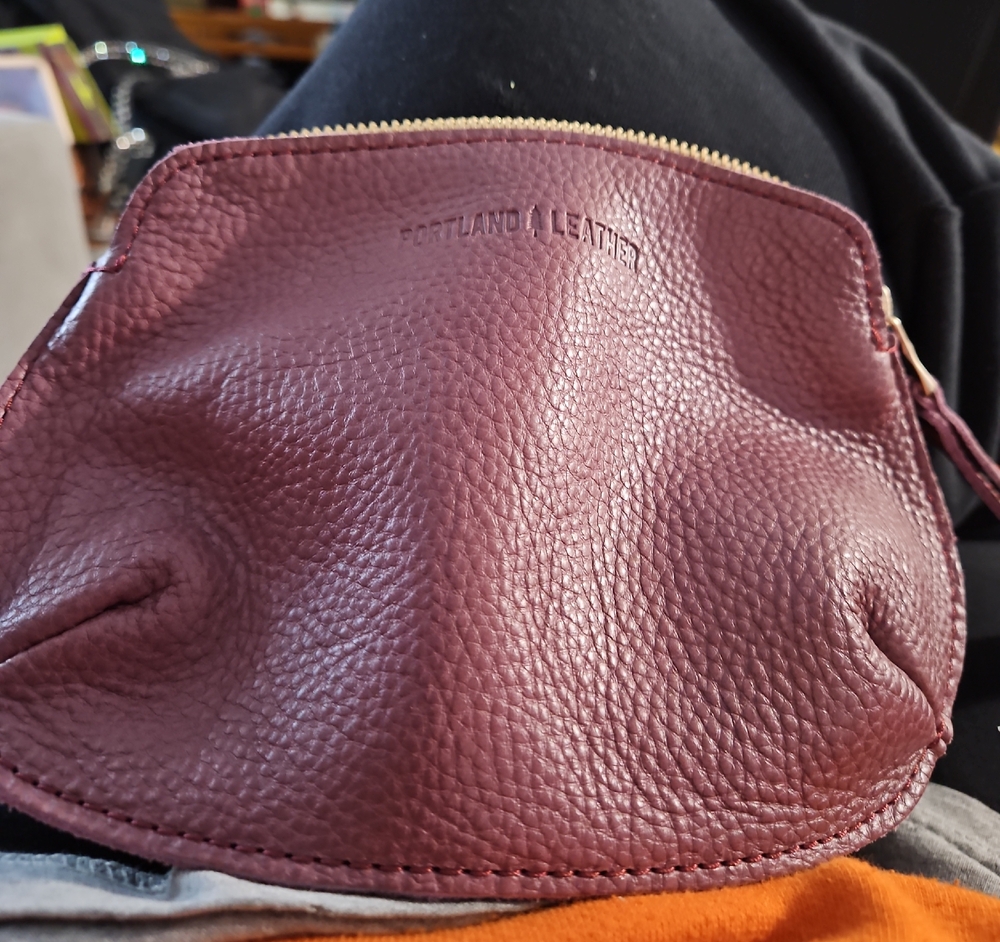 Portland Leather Plum Clutch
